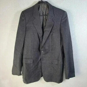 Mens 100% Virgin Wool Made In Italy Corneliani Kutler Bros Black Blazer 40L